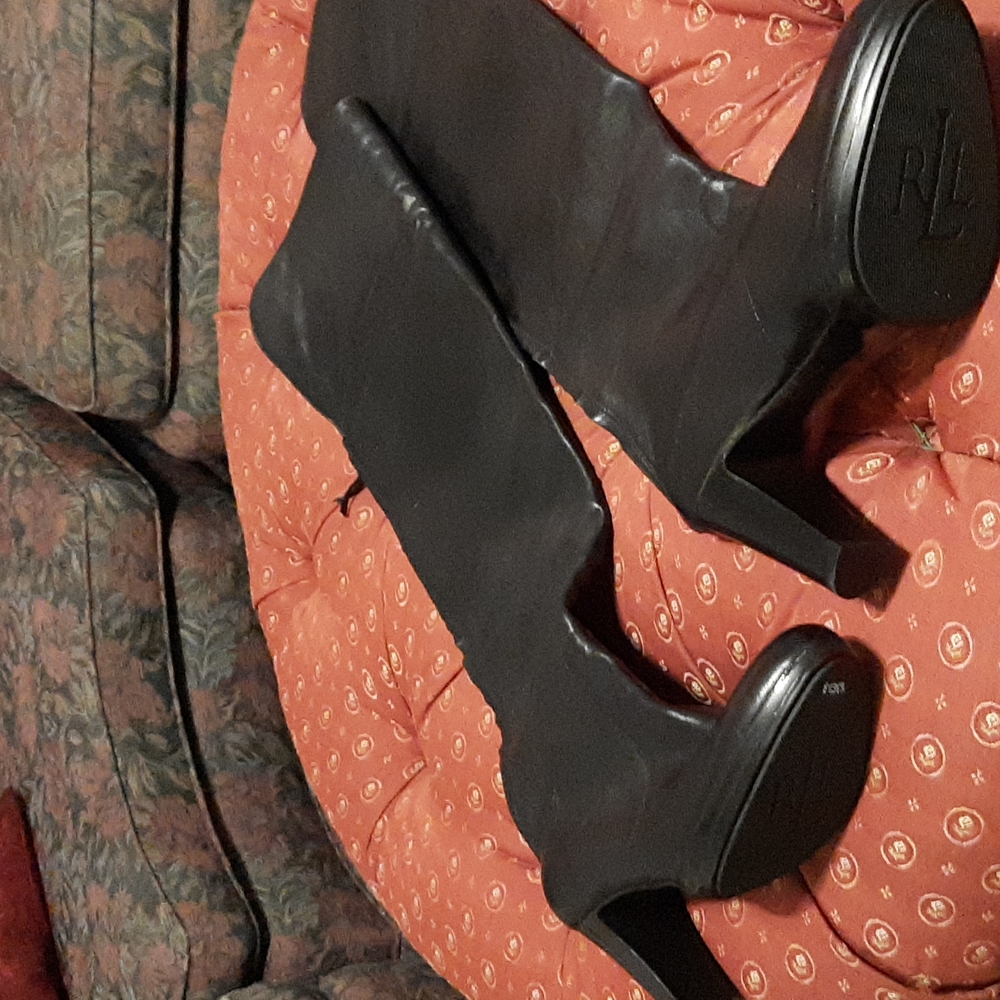 Brand new Ralph Lauren leather dress boots.
